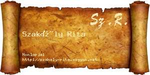 Szakály Rita névjegykártya