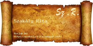 Szakály Rita névjegykártya